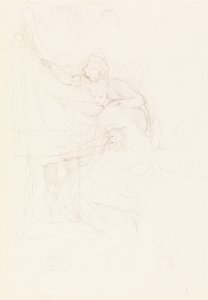 الفتاة والشباب على طاولة بواسطة يوهان هاينريش فوسلي